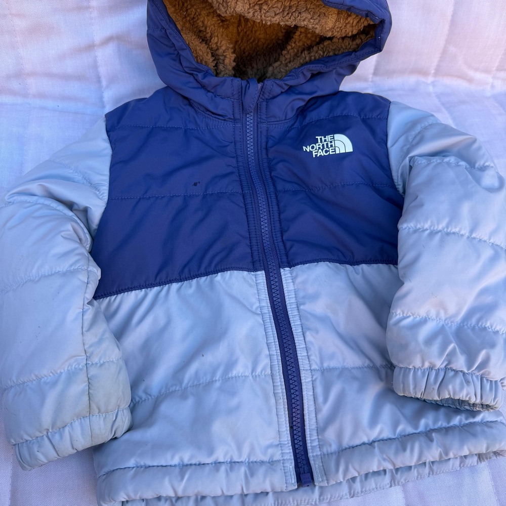 The North Face Navy and Light Gray Hooded Jacket